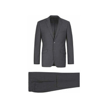 Men RENOIR suit Solid Two Button Business or Formal Slim Fit 202-1 Charcoal gray image 2