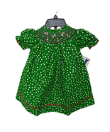 Silly Goose Vintage? Hand Smocked Green Polka Dot Dress size 12 months - $34.65