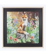 Wood Frame Fox or Owl Canvas with Acrylic Painting or set of 2   24x24 - $101.15 CAD+