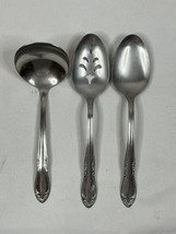 3 PIECES ONEIDA CUSTOM PLANTATION  SERVING PIECES, LADLE, Spoon,Pierced ... - £10.68 GBP