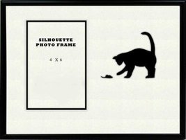 Black Cat and Mouse Pet Animal Photo Frame Table Top 8x10 Holds 4x6 Photo Openin - £13.98 GBP
