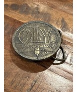OLY Keg Tap Olympia Beer Brewing Vintage Belt Buckle 1977 Brass Round - $33.85 CAD