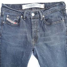 Diesel Industry Dark Wash Button Fly Straight Denim Jeans Womens 29 Hemmed 29x28 - $24.58