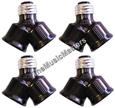4X Dual Bulb Socket Adapter 1 to 2 Converter 2 Socket Outlet Lamp Splitt... - $14.91