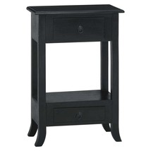 Console Table with Drawers Black 50x30x75 cm Solid Wood Mahogany - £62.69 GBP