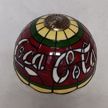 Coca Cola Tiffany Style Lamp Shade 10&quot; x 6&quot; Stained Glass Look - £22.64 GBP