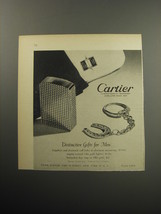 1957 Cartier Cuff Links, Lighter and Key Ring Advertisement - £14.78 GBP