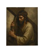 Jesus Carrying Cross Throw Blanket 50x60 Christian Faith Gift - $731.93 MXN