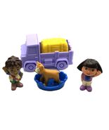 Dora The Explorer Dora, Diego, Bear &amp; Truck 2&quot; Figures 2004 Mattel - $12.95