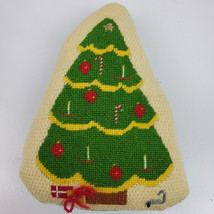 Vintage Style Cross Stitch Small Pillow Ornament 7 Inch - $11.84