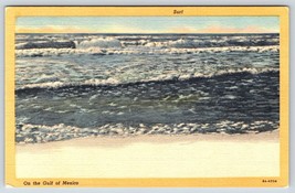 Postcard Stunning Surf Scene on the Gulf of Mexico Linen - £3.90 GBP