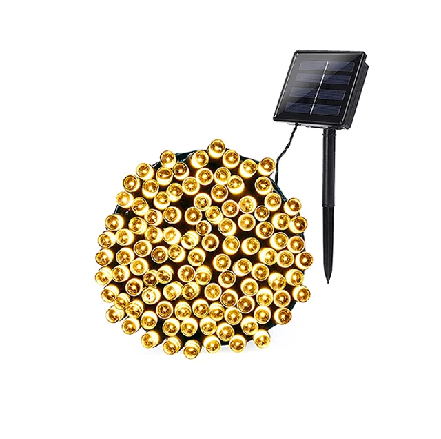 Outdoor Solar String Light 22M 200 LED Christmas Holiday Lights 8 Modes Waterpro - £111.73 GBP