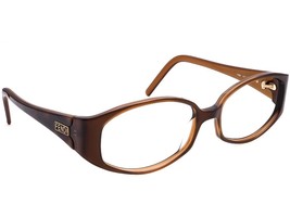 Fendi Women&#39;s Eyeglasses F608 217 Brown Wrap Frame Italy 52[]16 125 - $1,501.49 MXN