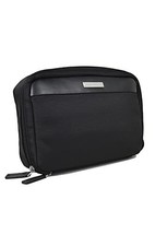 Brooks Brothers Black Ballistic Nylon Mesh Leather Trim Travel Case Bag  8964-4 - £44.38 GBP