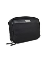 Brooks Brothers Black Ballistic Nylon Mesh Leather Trim Travel Case Bag ... - £42.39 GBP