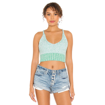 Free People Intimately Here All Day Knit Bralette Brami Crop Top Blue Medium - £23.29 GBP