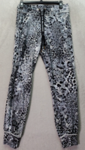 Skinnygirl Jogger Pants Women&#39;s XS Multi Leopard Print Drawstring Slash Pockets - £18.44 GBP