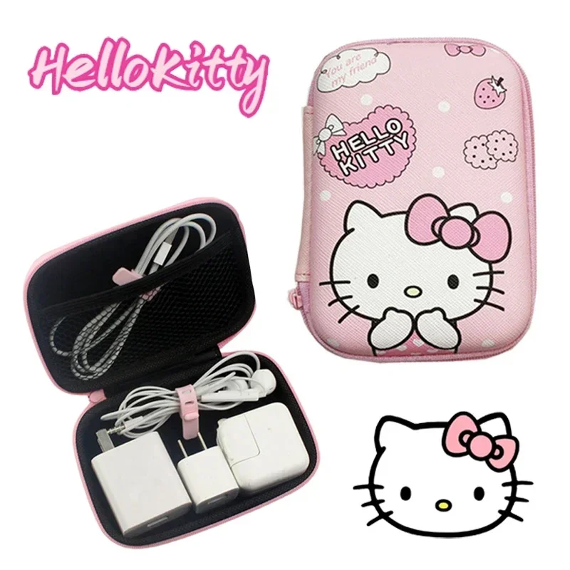 Hello Kitty Anime Collection Card Storage Box Headphones Hard Case Earphone Bag - $17.92