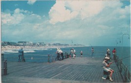 Vintage Salt Water Fishing from the Pier Beach Boardwalk Ocean City MD - £3.89 GBP