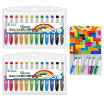 24 Pc Art Supply Jumo Silky Gel Crayons Non Toxic Coloring Washable Wate... - £34.59 GBP
