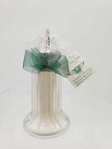 Vintage Talc Free Dusting Powder Glass Vanity Shaker Silver Plate Top UN... - $26.55