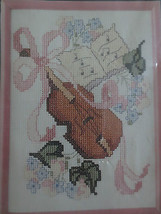 Golden Bee VIOLIN Counted Cross Stitch SEALED Kit 60340 w/ 5&quot; x 7&quot; Plastic Frame - £3.98 GBP