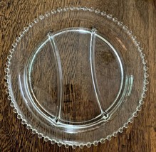 Imperial GLASS-OHIO Candlewick Glass 10 1/2&quot; 3 Part Round Relish Bowl Vintage - £11.33 GBP