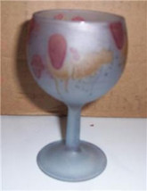 Vintage Reuven Handpainted Nouveau Art Design Plate Goblet Glass - £13.40 GBP
