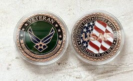 Military US Air Force Veteran USAF Challenge Coin - £11.00 GBP