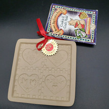 Vintage 1996Brown Bag Cookie Art Cut Apart Hearts 5.25&quot; x 5.25&quot; Hill Des... - £6.94 GBP