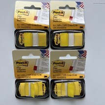 Post it Flags Yellow Standard Page Flags in Dispenser, 50  Per Pack 4 Pack - £12.75 GBP