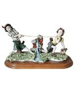 Vintage DEAR Sculpture Artistiche Tug of War A. Belcari Figure Capodimon... - £50.88 GBP