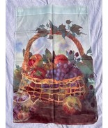 Toland Fruit Basket Country Basket 36x22 Apples Grapes Ivy Teapot Garden... - £7.76 GBP