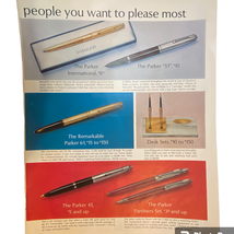 Color Parker Pens Print Ad Max Factor May 11 1962 Frame Ready - $8.87