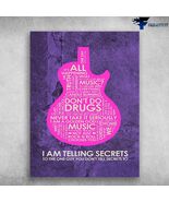 Guitar Poster One Day You Be Cool Its All Happening The Truth Just Sounds Differ - $15.99
