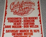 California Jam 2 Vintage Poster Vintage 1979 Ontario Speedway Aerosmith ... - $999.99