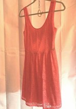 Guess Womens Sz S Salmon Lace Overlay Dress Tank Above Knee - £12.99 GBP