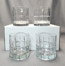 Anchor Hocking Manchester Tartan Old Fashioned Whiskey Lowball Glasses Set of 4 - £17.40 GBP
