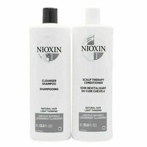 NIOXIN System 1, 2, 3, 4, 5,  or 6 Cleanser &amp; Scalp Therapy 33.8oz Duo Set - £40.01 GBP+
