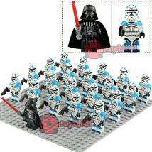21pcs/set Star Wars 501st Legion Jet Trooper Clone Troopers Military Minifigures - £26.06 GBP