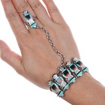 sz6 Theresa Waseta Zuni sterling Slave Bracelet and ring set - $490.05