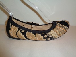 Koolaburra Size 7 BOHEME Black Tapestry Leather Ballet Flats New Womens Shoes - £107.58 GBP