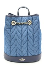 NWT Kate Spade New York Briar Lane Quilted Denim Blue Bucket Backpack Ba... - £155.87 GBP