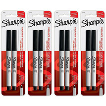 Sharpie Ultra Fine Point Permanent Markers, 2 Black Markers (lot of 4) - £12.74 GBP