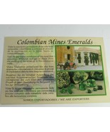 Vintage Colombian Mines Emeralds Plaza San Pedro Claver Colombia Postcar... - £9.54 GBP