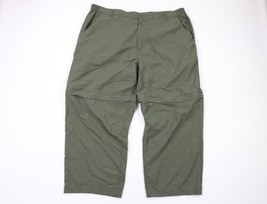 Vintage Cabelas Mens 2XL UPF 30 Wide Leg Nylon Convertible Pants Shorts Green - £38.96 GBP