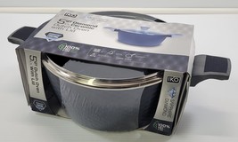 *D) IKO Diamond Ceramic Dutch Oven with Glass Lid Sapphire Diamond 5Qt 4.7L - $331.97 MXN