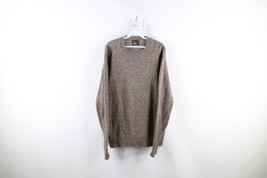 Vintage 70s Streetwear Mens XL Blank Rainbow Wool Knit Crewneck Sweater USA - £54.17 GBP