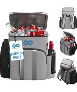 Everlasting Comfort Insulated Backpack Cooler Gray 34 Can Capacity PEVA - $33.84 CAD