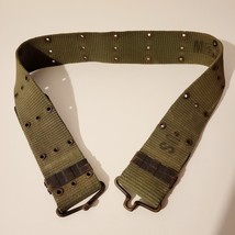 Vietnam US Army Canvas Pistol Web Belt - Medium Waist to 42&quot;  OD Green V... - £33.83 GBP